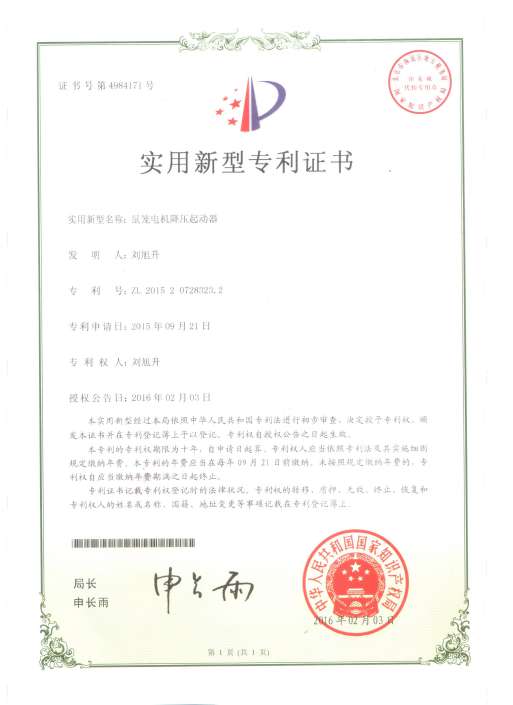 實用新型專業證書